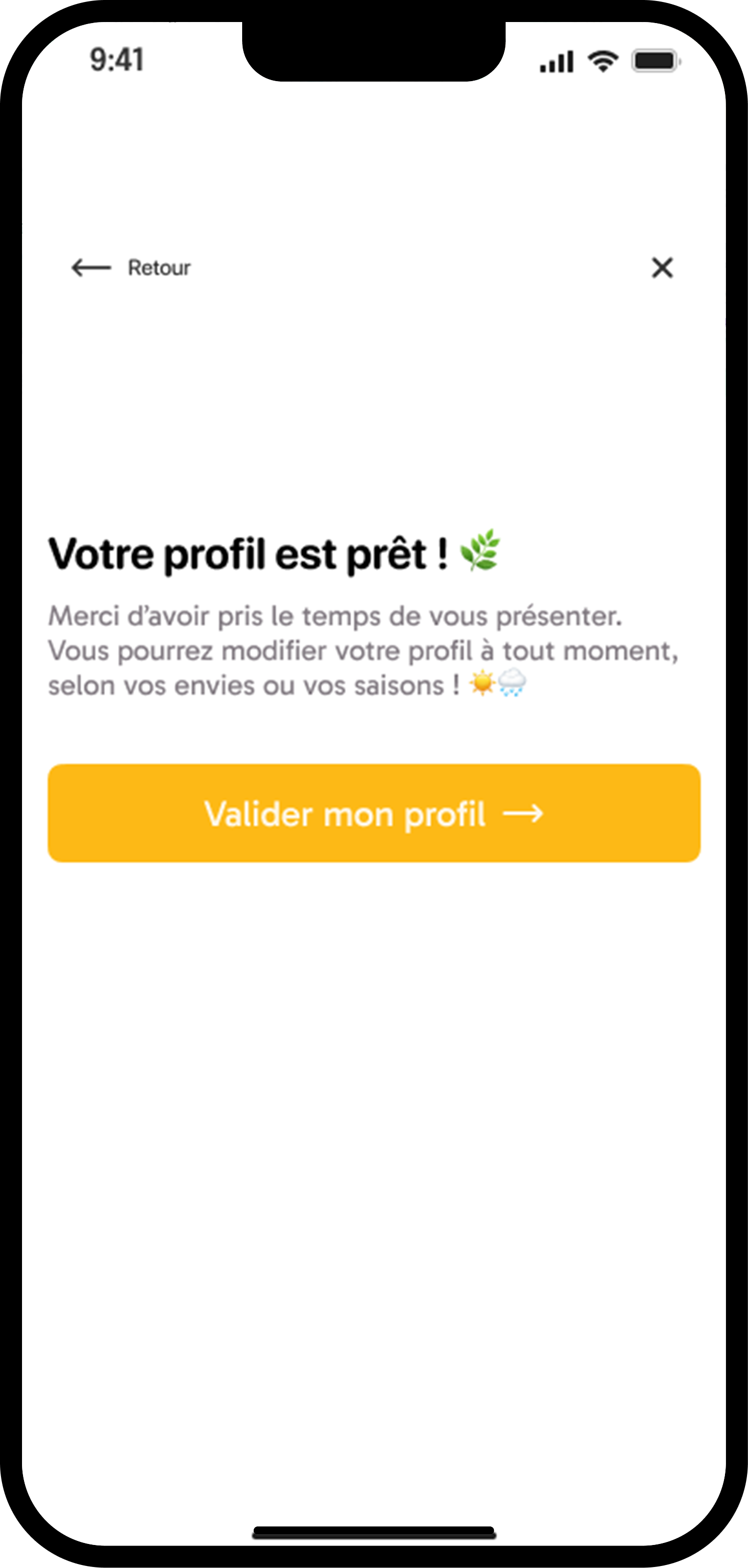 Jardi My Space — post-mission feedback form with review field and recommend Jardi option